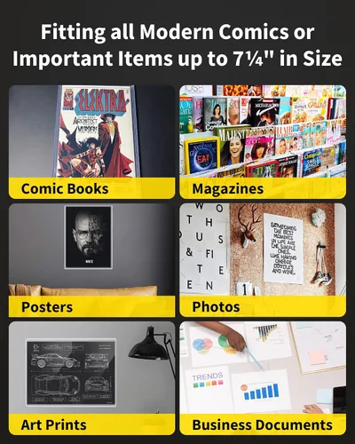 Vista 7 de Top Loaders para Cómics - Funda Protectora Rígida, Soporte Top Loader para Cómics de Silver Age y Current Comics, Paquete de 10