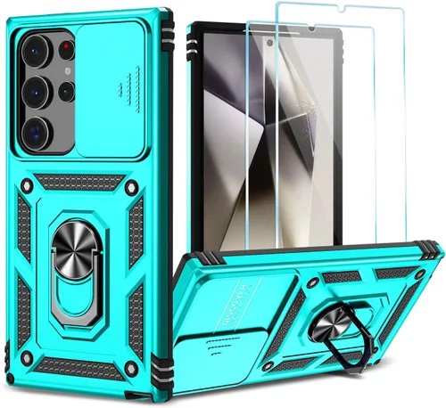 Vista 28 de Funda para Samsung Galaxy S24 Plus/S25 Plus con protector de Azul