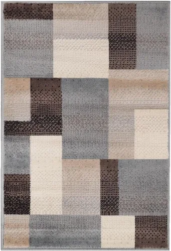 Vista 19 de BLUENILEMILLS Fiji - Colección de alfombras contemporáneas para interiores, alfombra geométrica de retazos moderna con respaldo de yute duradero
