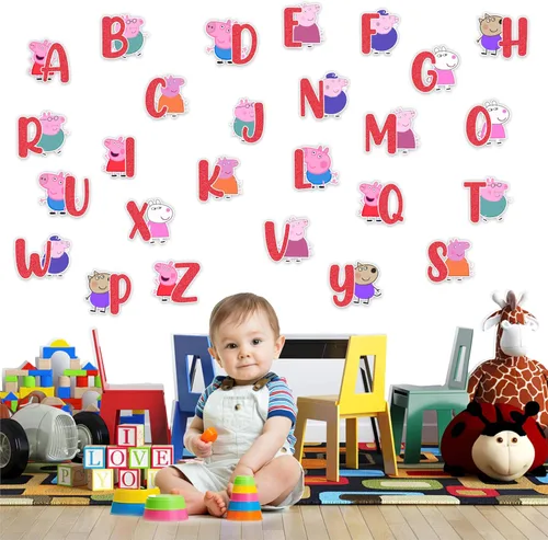 Vista 9 de Seyal® Adhesivo de pared con alfabeto de fútbol americano A-Z