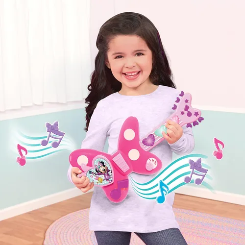 Vista 3 de Minnie Bow-Tique Guitarra Rockin', Juguetes Oficialmente Licenciados para Niños de 3 años en adelante de Just Play