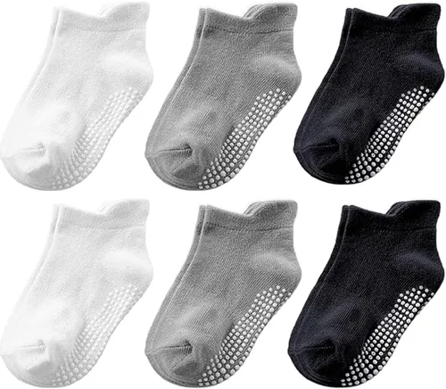 Vista 8 de Calcetines antideslizantes de algodón para bebés y niñas de 1 a 5 años