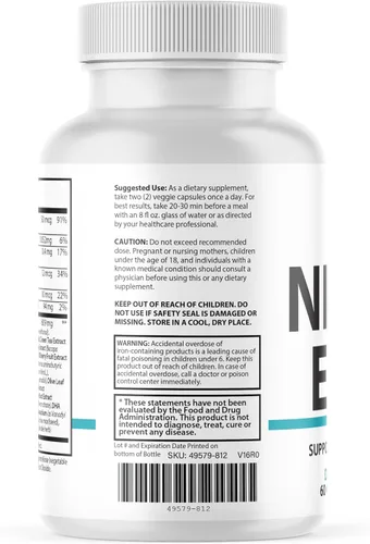 Vista 6 de Fórmula cognitiva Neuro Elite, suplemento cerebral para memoria y concentración, apoya el rendimiento cognitivo, suplemento de fórmula natural