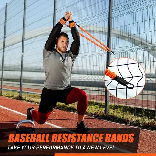 Vista 2 de Bandas de béisbol, bandas de brazo de 50 libras y 100 libras para lanzadores de béisbol y sóftbol, atletas jóvenes y adultos mejoran el bateo
