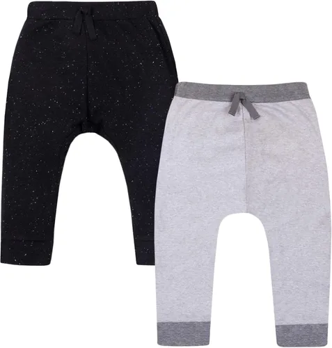 Vista 6 de Lamaze Pantalones deportivos de algodón natural súper peinados para bebé, 2 unidades Gris (Gray Striped)