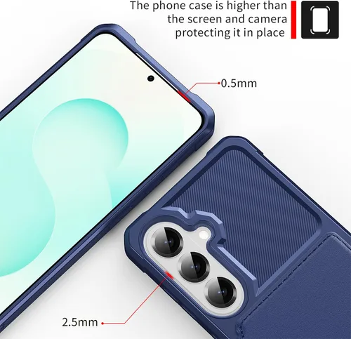 Vista 63 de Funda para Samsung Galaxy S21 Ultra con tarjetero, compatible con soporte magnético para automóvil, resistente a los golpes, resistente, suave, TPU