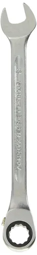 Vista 6 de Stahlwille 41170808 - Llave combinada de trinquete, apertura trasera, 72 dientes con extremo bihexágono, acero aleado cromado y cromado