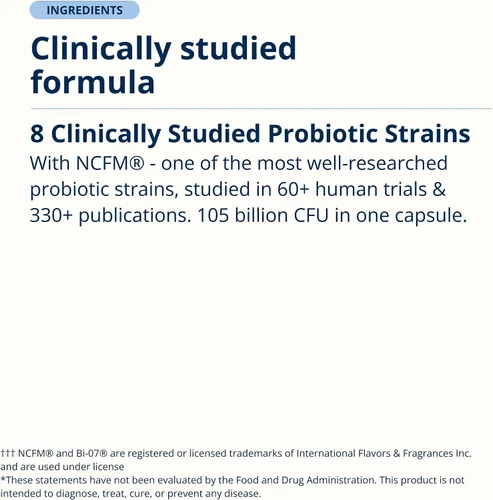 Vista 4 de Metagenics UltraFlora BiomePro Suplemento probiótico – Fórmula multicepa de 105 mil millones de UFC con Lactobacillus acidophilus – estable