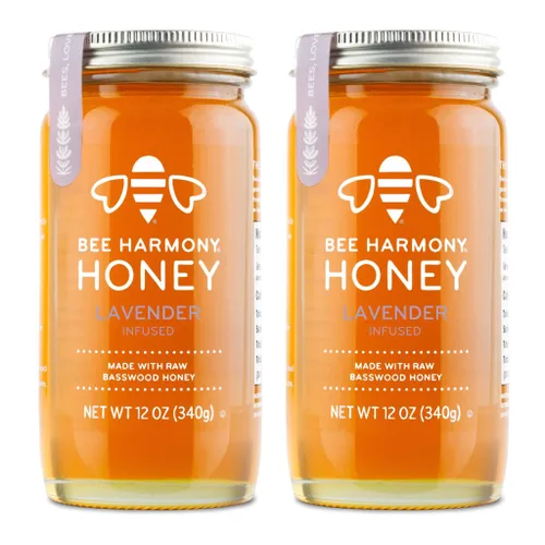 Vista 11 de Bee Harmony Miel con infusión de cúrcuma, 12 onzas, paquete de 2