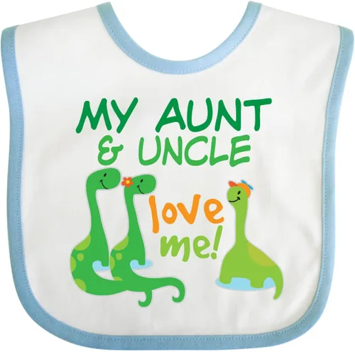 Vista 10 de inktastic My Aunt and Uncle Love Me Dinosaur Baby Bib