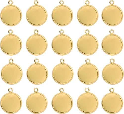 Vista 11 de LANBEIDE Bandejas colgantes de bisel de acero inoxidable de 50 piezas con Redondo 0.394 in-50pcs