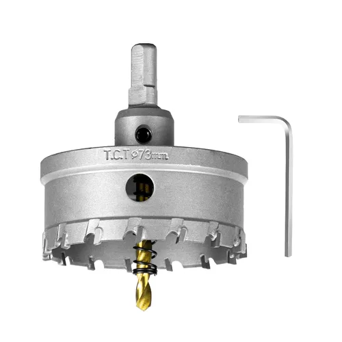 Vista 42 de SALI Kit de sierra perforadora TCT de 1 pulgada (1.024 in) con punta de carburo de tungsteno con broca piloto chapada en titanio para metal, acero