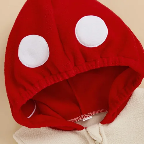 Vista 4 de Conjunto de disfraz de Halloween para bebés y niños pequeños de Pudcoco, enterizo sin mangas con sudadera, mameluco y calentadores de pierna Rojo