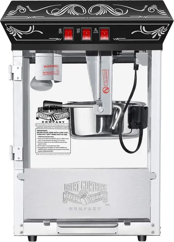 Vista 6 de Máquina de palomitas de maíz de mostrador Good Time – Máquina de palomitas de 3 galones, hervidor de 8 oz, calentador y 5 paquetes de granos todo