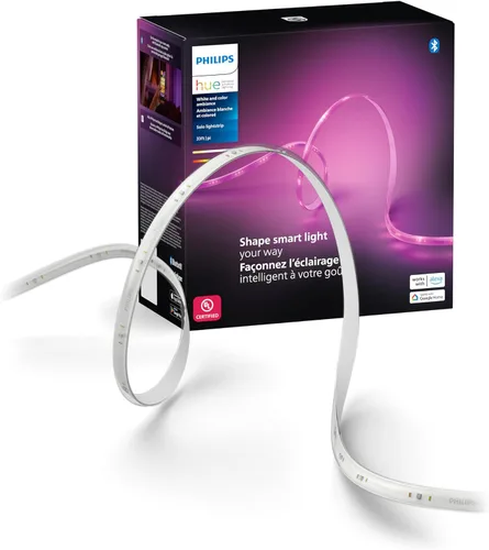 Vista 10 de PHILIPS Hue Kit de Base de Tira de Luces LED Inteligente RGBWW Solo de Interior de 10 Pies, 1 Paquete, Control con Aplicación Hue, Tiras de Luces