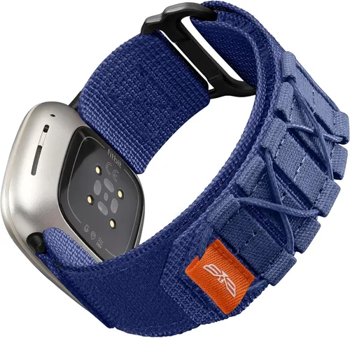 Vista 11 de Bandletic Bandas tácticas resistentes compatibles con Fitbit Versa 4 bandas/Versa 3/Sense 2/Sense, correas deportivas de nailon militar suave y Negro