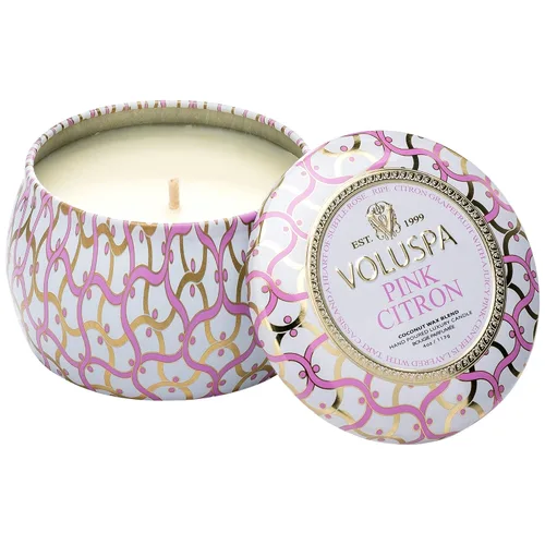Vista 8 de Voluspa Makassar - Mini vela de ébano y melocotón, 4 onzas, tiempo de combustión de 25 horas, cera de coco para combustión limpia, hecha a mano