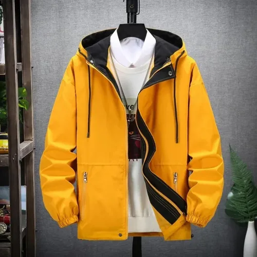 Vista 2 de Ymosrh Chaquetas cortavientos para hombre, abrigos ligeros resistentes al agua para ciclismo, golf, viajes, pesca, exteriores, M-8XL