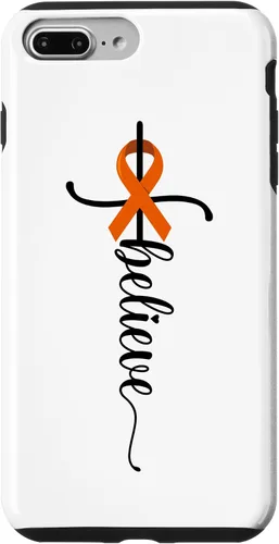 Vista 12 de iPhone 12 mini Believe Faith Survivor Warrior Orange Ribbon Estuche para cáncer de riñón