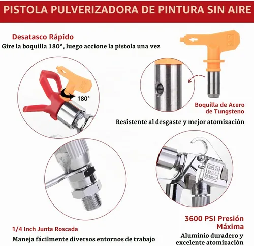 Vista 5 de DUSICHIN DUS-036 Pistola de pintura en spray de alta presión 3600 PSI 517 Junta giratoria