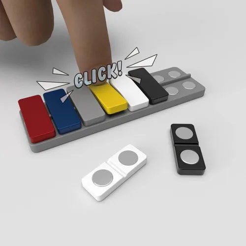 Vista 2 de Juguete para ansiedad – Deslizador háptico de metal fresco Dispositivo sensorial de clicker de diseño delgado Juguete de escritorio de oficina