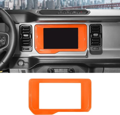 Vista 9 de RAZPOY Cubierta de panel de navegación de consola central compatible con Ford Bronco 2021-2023, azul (solo para pantalla pequeña)
