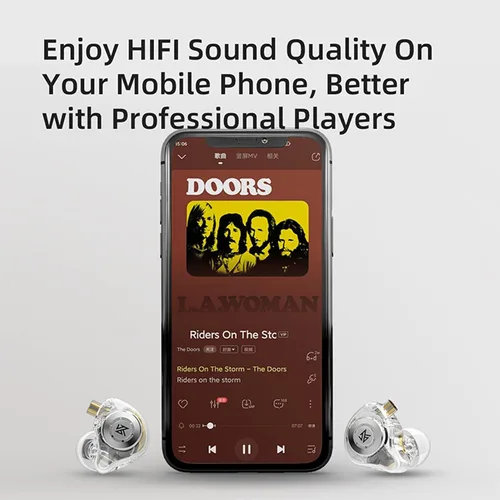 Vista 26 de KZ Castor - Auriculares intrauditivos, sonido de graves mejorado HiFi, IEMs aislantes de ruido ajustables, auriculares con cable de doble