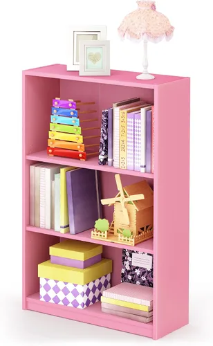 Vista 9 de Furinno Gruen - Estantería pequeña de 2 niveles, estantería con estante abierto y armario de almacenamiento de puertas, 9.3 x 21.8 x 27 pulgadas
