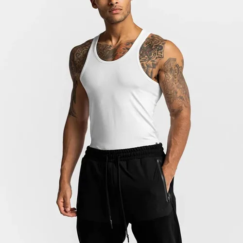Vista 3 de Camisetas sin mangas para hombre, gimnasios, culturismo, fitness, músculo, camiseta sin mangas, camiseta sin mangas, camiseta sin mangas, M-3XL