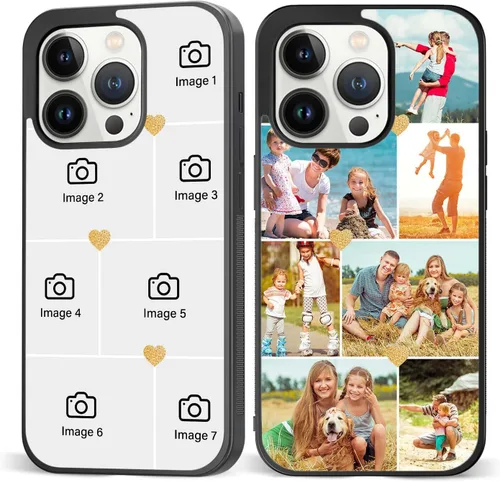 Vista 13 de Fundas de teléfono personalizadas Red Love You Imágenes empalmadas para iPhone 5 6 7 8 11 12 13 14 15 16 Pro Max Plus Mini X para Samsung S21 S22