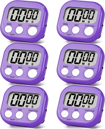 Vista 8 de Paquete de 24 temporizadores digitales de cocina, temporizador digital magnético con pantalla grande, temporizador de cocina con anillo fuerte