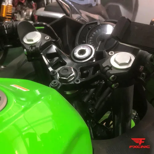 Vista 6 de PROCNC - Abrazadera de horquilla delantera para motocicleta Kawasaki Ninja 400 2018 2019 2020 2021 2022 (negro)