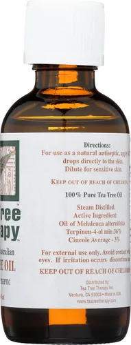 Vista 6 de Tea Tree Therapy Aceite de árbol de té australiano 100% puro, botella de 2 onzas