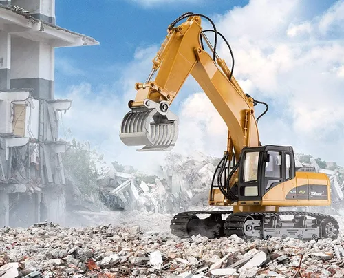 Vista 7 de Top Race Excavadora TR-215/211 2.4Ghz Control Remoto Excavadora Metal Construcción Juguete con Transmisor