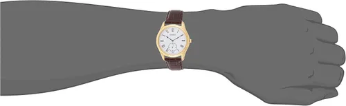 Vista 4 de Seiko Reloj analógico de cuarzo unisex para adultos con correa de cuero SRK050P1, blanco, correa., Blanco, Correa.