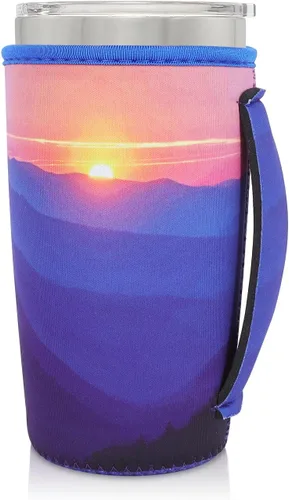 Vista 74 de Fundas Aislantes de Neopreno Portavasos con Asa para Vasos Tumbler de 20oz, Funda Reutilizable para Café Helado Para Tazas de Café de 30oz - 32oz
