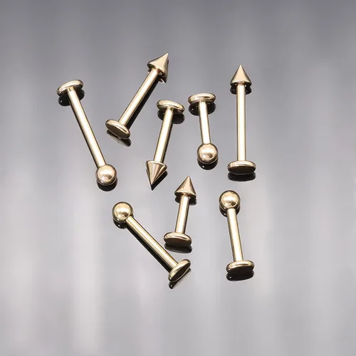 Vista 4 de G23 - Piercing de ceja de titanio sólido, anillos de cejas Gokd negro oro rosa plata rosa arco iris 16G barra curvada, joyería de labio vertical