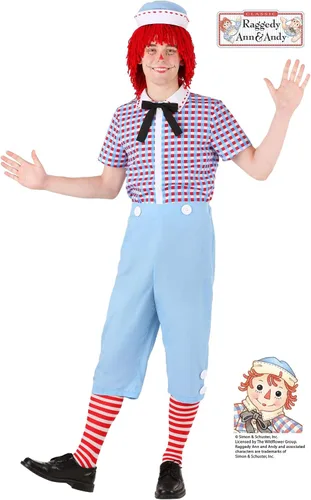 Vista 2 de Raggedy Andy - Disfraz para hombre y adulto