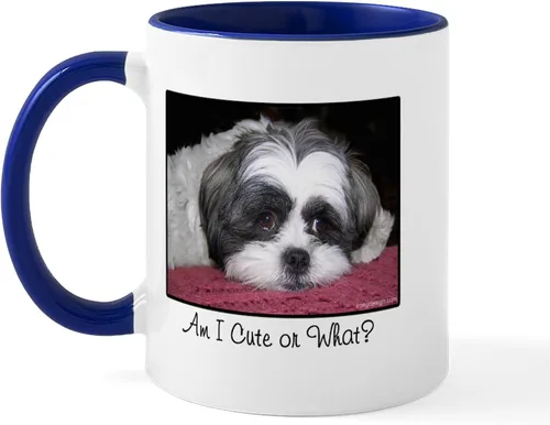 Vista 22 de CafePress Angel Shih Tzu In Clouds Taza de café de cerámica de 11 oz (11.0 fl oz)