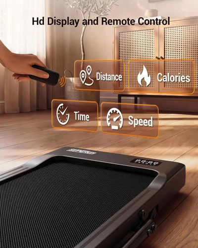 Vista 8 de Superun Walking Pad with 6% Incline, 3 in 1 Portable Treadmill for Home Negro carbón