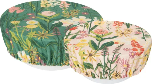 Vista 19 de Now Designs Adeline Save It - Juego de 2 fundas reutilizables de algodón para tazones de 7.5 y 9.25 pulgadas