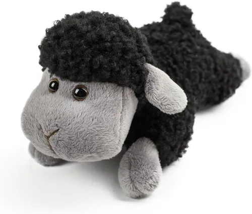 Vista 2 de Peluche de cordero de oveja, suave y lindo juguete de peluche de cordero negro, juguetes de peluche de ovejas para niños, regalos para niños