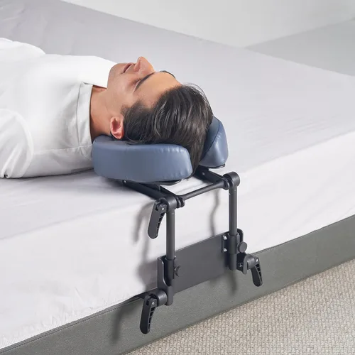 Vista 5 de Reposacabezas de masaje para cama, almohada boca abajo, almohada ajustable de espuma viscoelástica para dormir, almohada boca abajo después