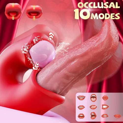 Vista 4 de Juguetes sexuales para adultos para mujeres - KERERO vibrador de consolador 3 en 1, juguete sexual de rosa con 10 modos de vibración, oclusión