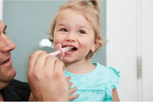 Vista 8 de grabease Cepillo de dientes de doble cara - Promueve el cepillado independiente y el cepillo de dientes para niños pequeños - Cepillo de silicona