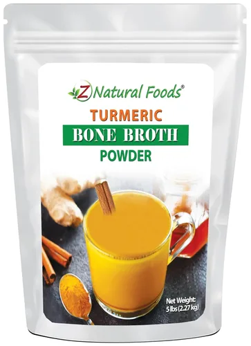 Vista 9 de Caldo de hueso de cúrcuma en polvo (bovino) – Hecho en Estados Unidos – Proteína + colágeno + aminoácidos – Suplemento de carne superalimento
