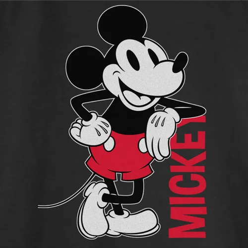 Vista 2 de Disney - Sudadera clásica de Mickey Leaning para mujer, raglán con costuras