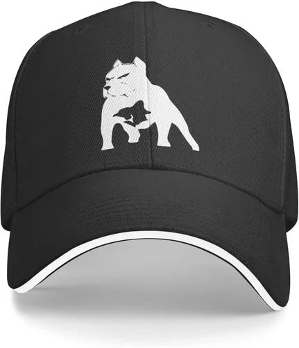 Vista 2 de Gorra de béisbol American Bully unisex clásica ajustable Sandwich gorra de béisbol gorra de camionero