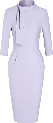 Vista 3 de Muxxn - Vestido de cóctel con bolsillo para mujer, diseño clásico vintage