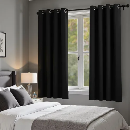 Vista 100 de KOUFALL Cortinas de Baño Aqua para Ventana, Juego de 2 Paneles Decoración Costera Cortinas Cortas Opacas para Ventana Pequeña de Cocina Puerta